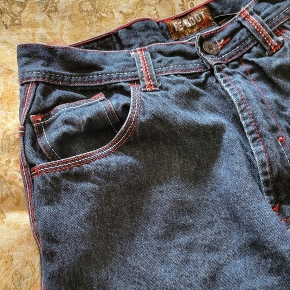 Reboot Denim Contrast Stitch Shorts - Picture 4 of 9